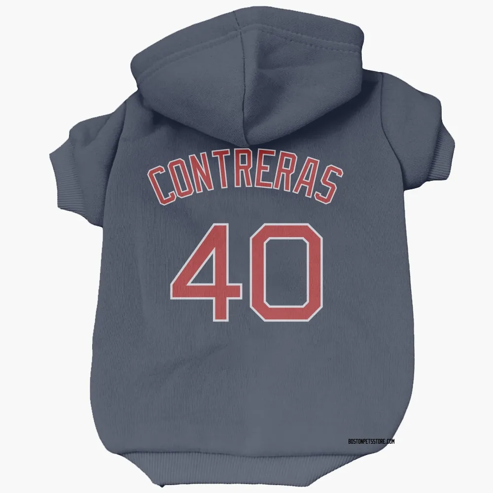 Boston Red Sox Willson Contreras Navy Pet Hoodie for Dog & Cat