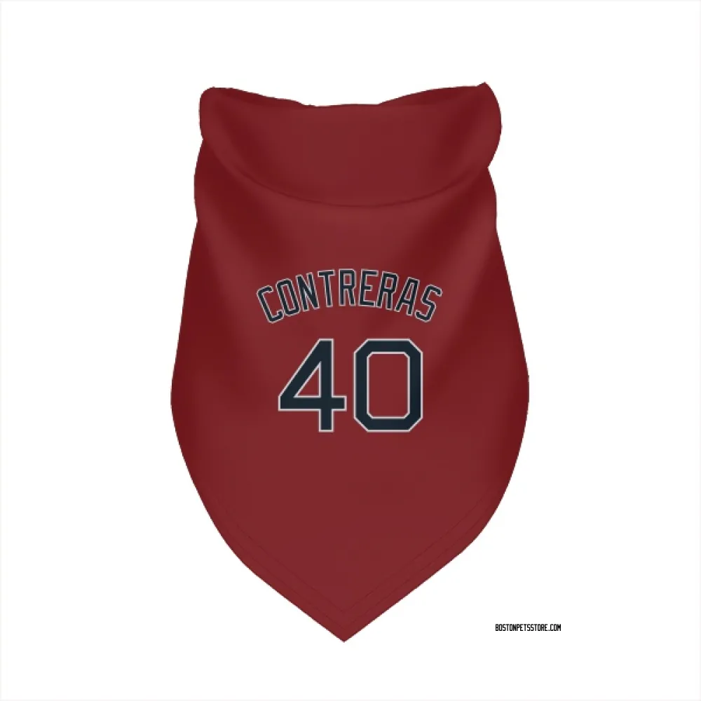 Boston Red Sox Willson Contreras Red Pet Bandana for Dog & Cat