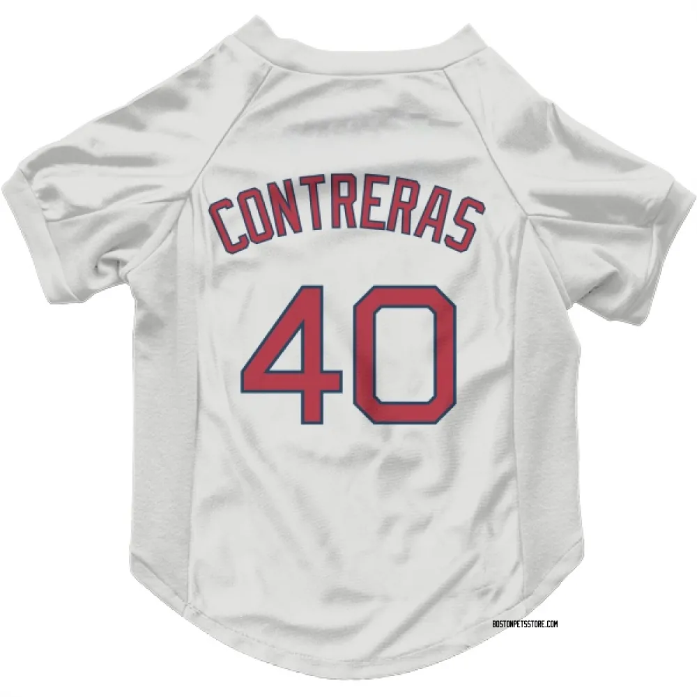 Boston Red Sox Willson Contreras White Pet Jersey for Dog & Cat