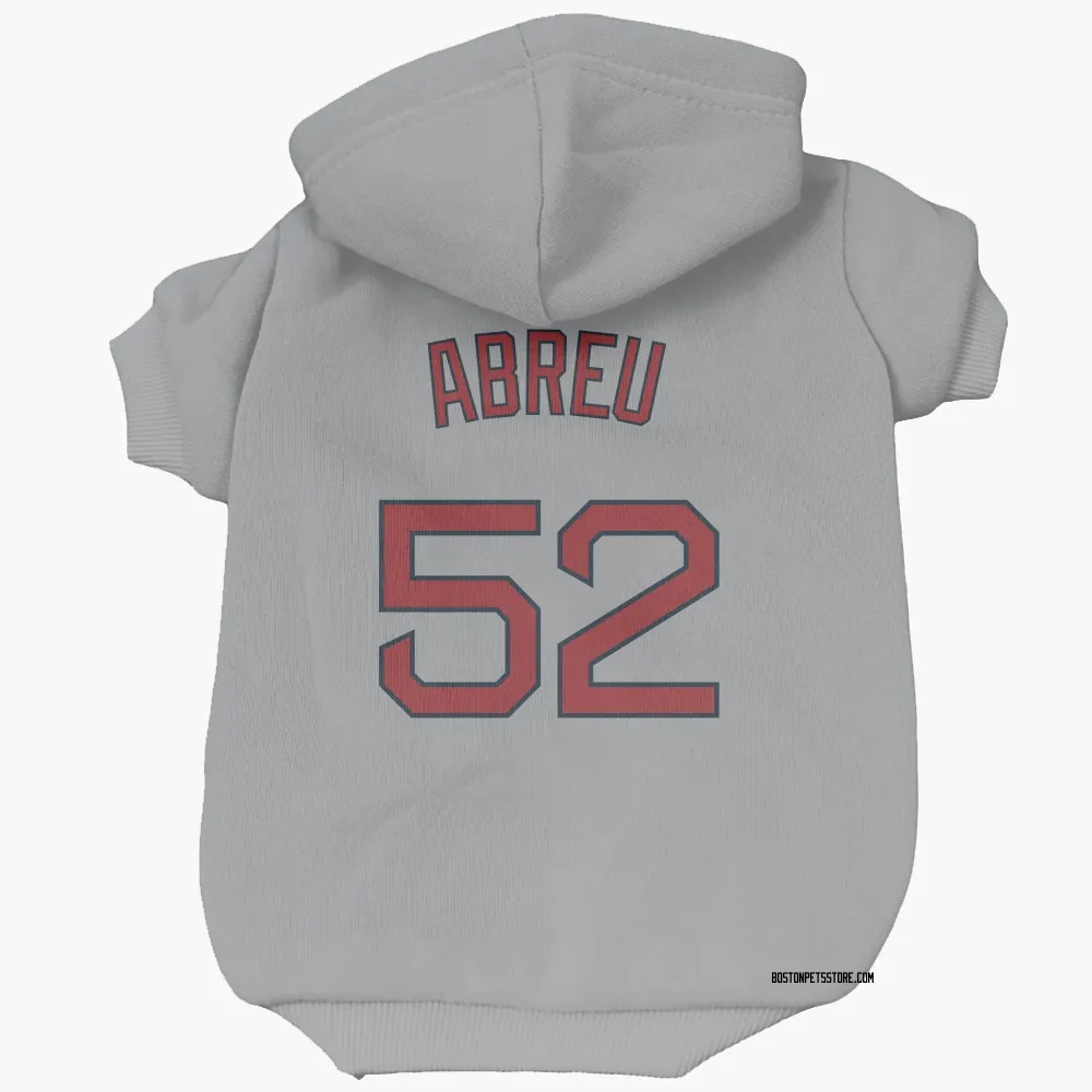 Boston Red Sox Wilyer Abreu Gray Pet Hoodie for Dog & Cat