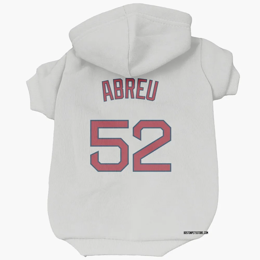 Boston Red Sox Wilyer Abreu White Pet Hoodie for Dog & Cat