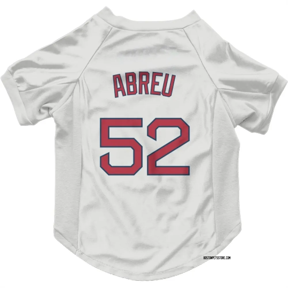 Boston Red Sox Wilyer Abreu White Pet Jersey for Dog & Cat