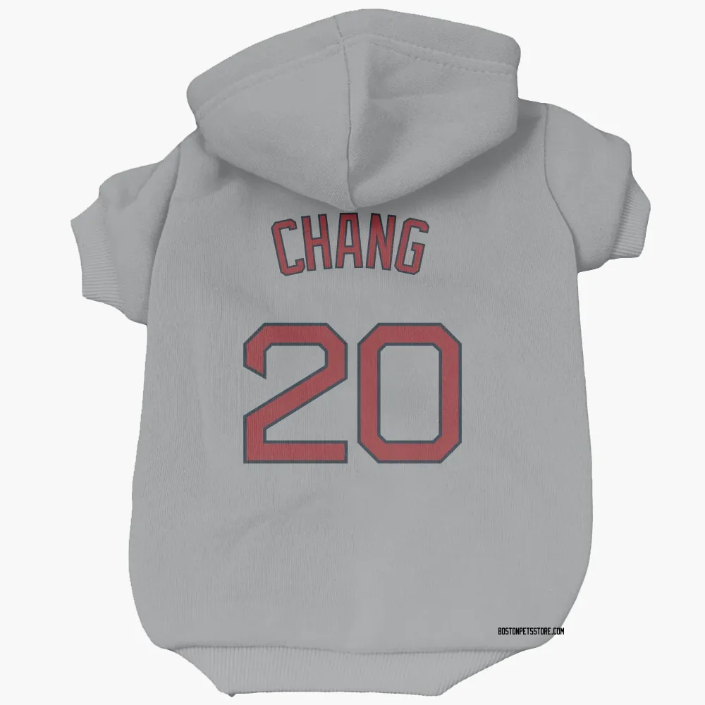 Boston Red Sox Yu Chang Gray Pet Hoodie for Dog & Cat