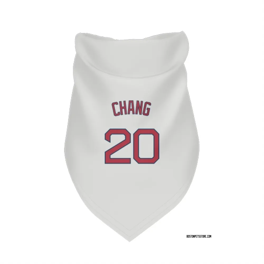 Boston Red Sox Yu Chang White Pet Bandana for Dog & Cat