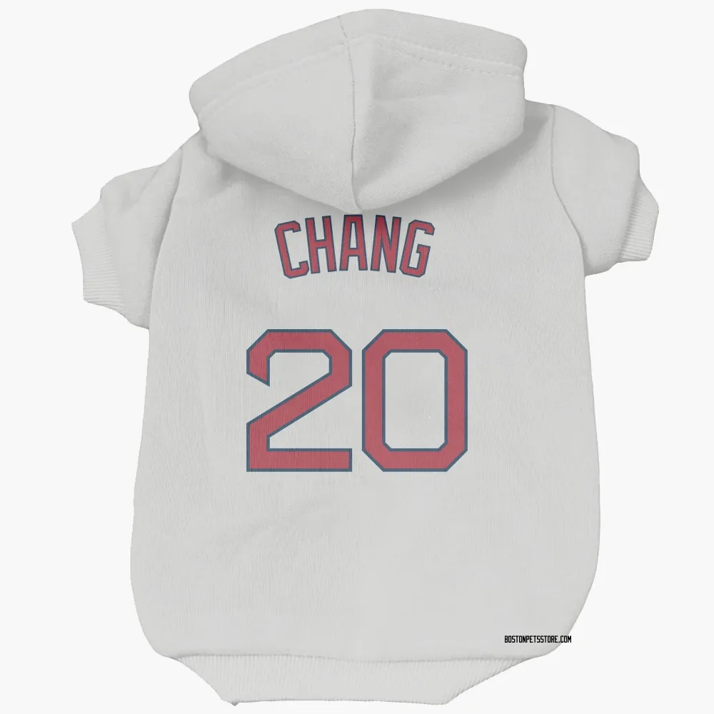 Boston Red Sox Yu Chang White Pet Hoodie for Dog & Cat
