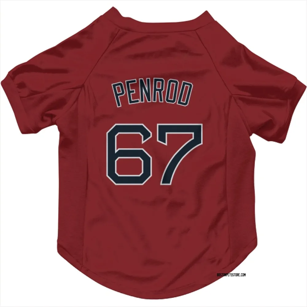 Boston Red Sox Zach Penrod Red Pet Jersey for Dog & Cat