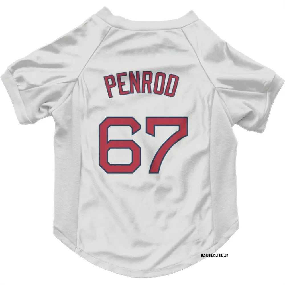 Boston Red Sox Zach Penrod White Pet Jersey for Dog & Cat